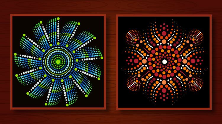 A Stone's Throw Mandala Dot Art hn