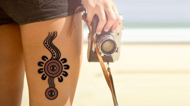 aboriginal kangaroo tattoo