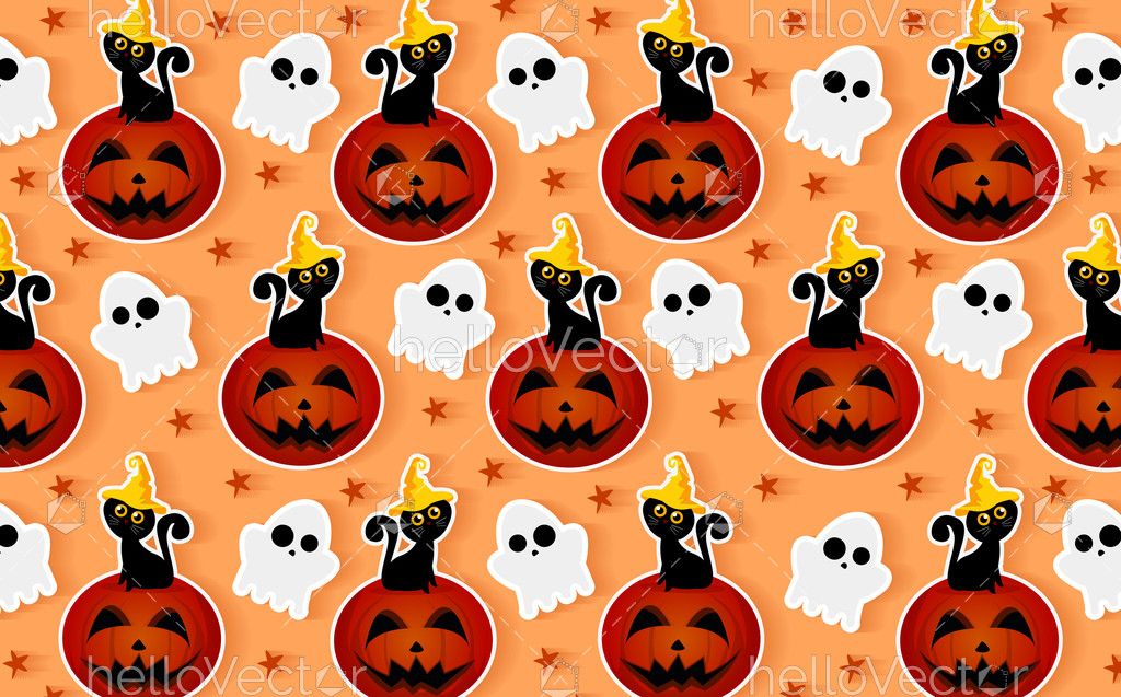 Halloween seamless vector background - Download Graphics & Vectors