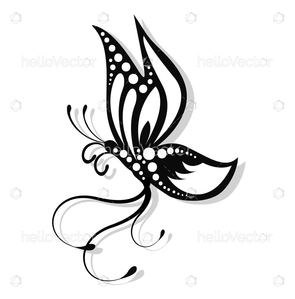 21729 Butterfly Tattoo Black White Images Stock Photos  Vectors   Shutterstock