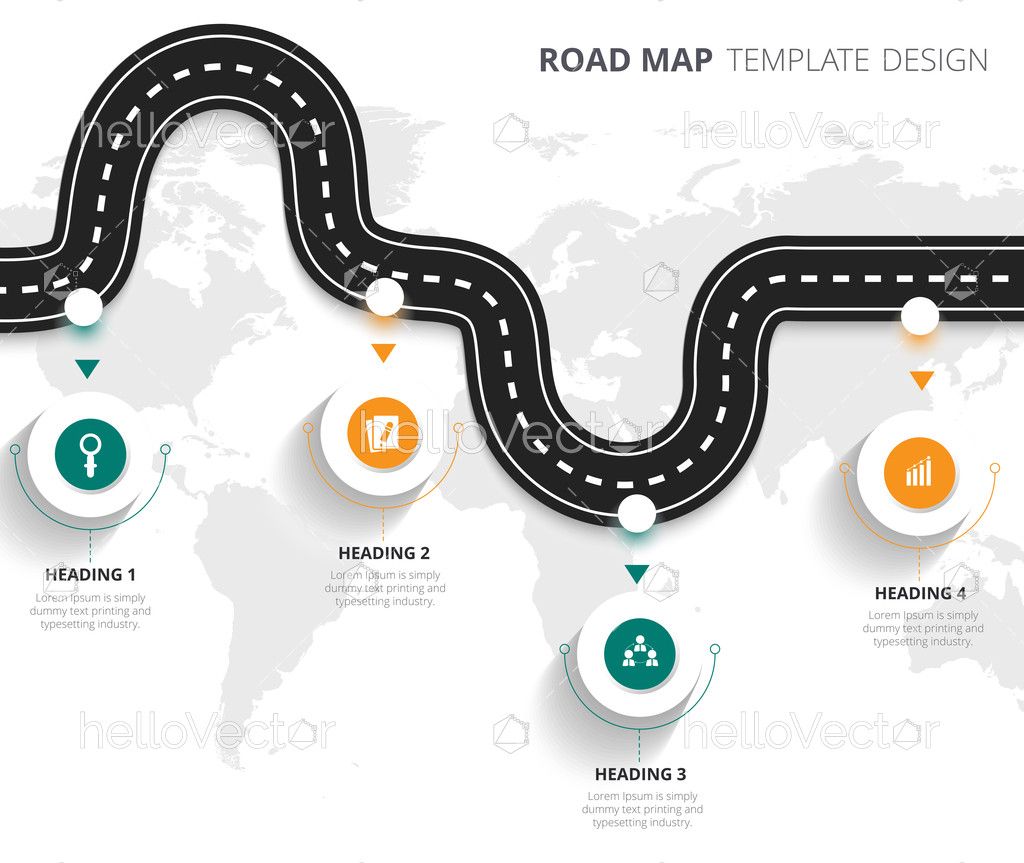 Business road map timeline infographic - Download Graphics & Vectors
