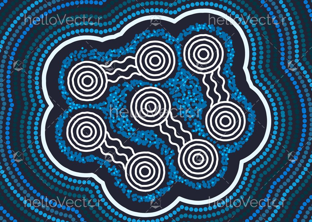 Aboriginal Art Background Running Water Symbol Download Graphics 