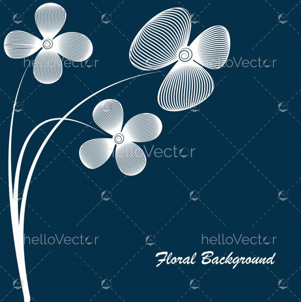 Floral vector banner background with text