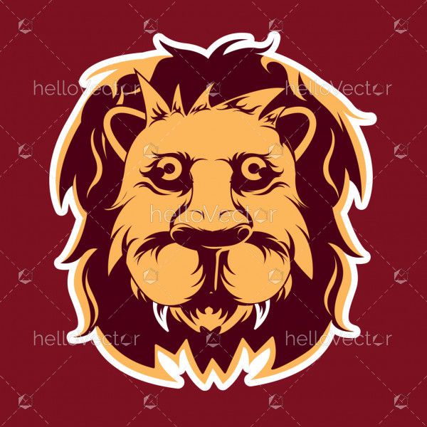 Lion Head - Vector Illustration 