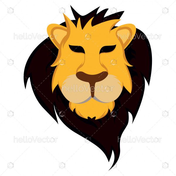 Lion Head - Vector Illustration