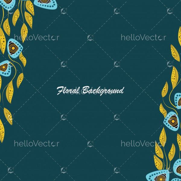 Floral banner background - Vector illustration 