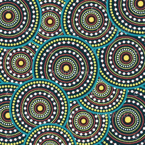 Aboriginal art vector seamless background. Connection concept