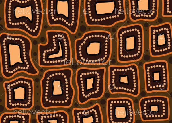 Aboriginal art vector seamless background. 