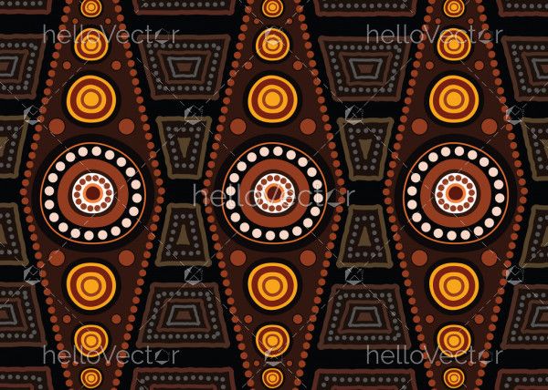 Aboriginal dot art vector pattern background.