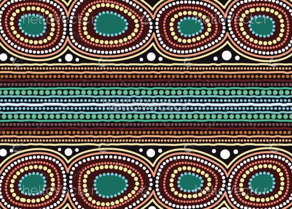Aboriginal dot art vector pattern background. 