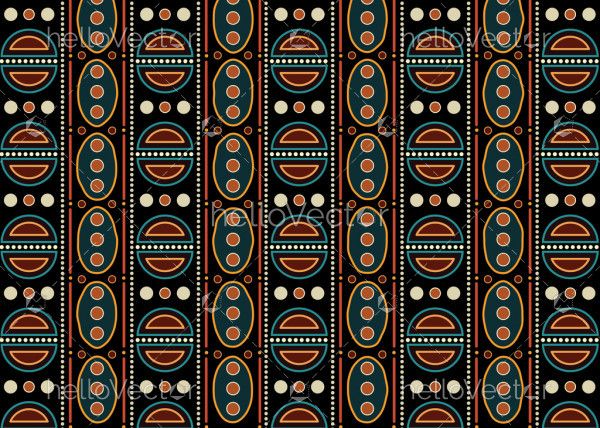 Aboriginal dot art vector seamless pattern background. 