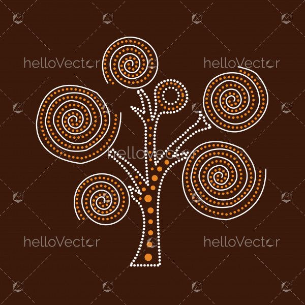 Aboriginal Tree Illustration.