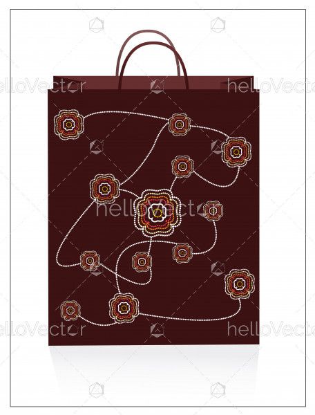 Tote bag with aboriginal art. 