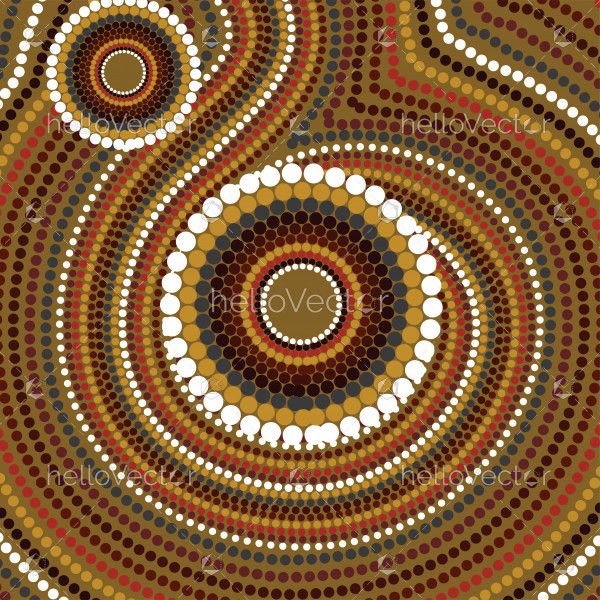 Aboriginal art vector background.