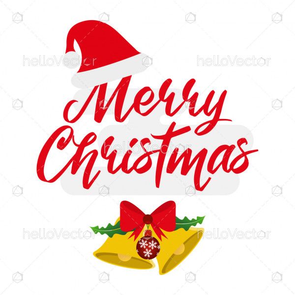 Merry Christmas sticker vector design