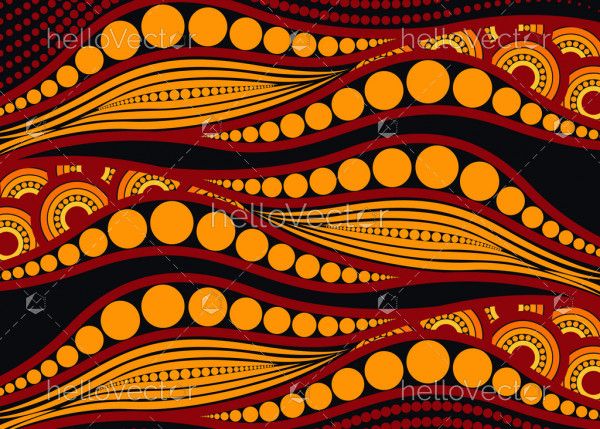 Illustration based on aboriginal style of seamless pattern background.