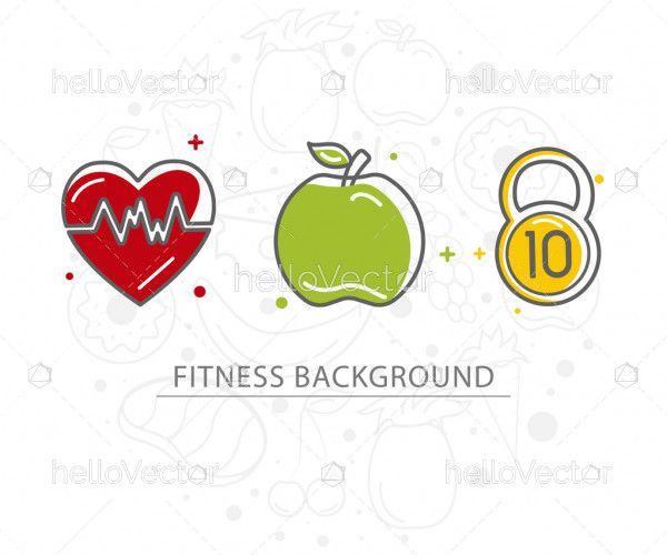 Healthy lifestyle graphic design - Vector illustration