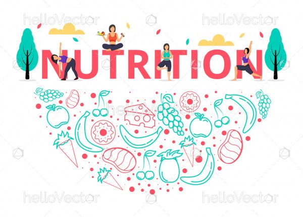 Nutrition infographic design - Vector illustration