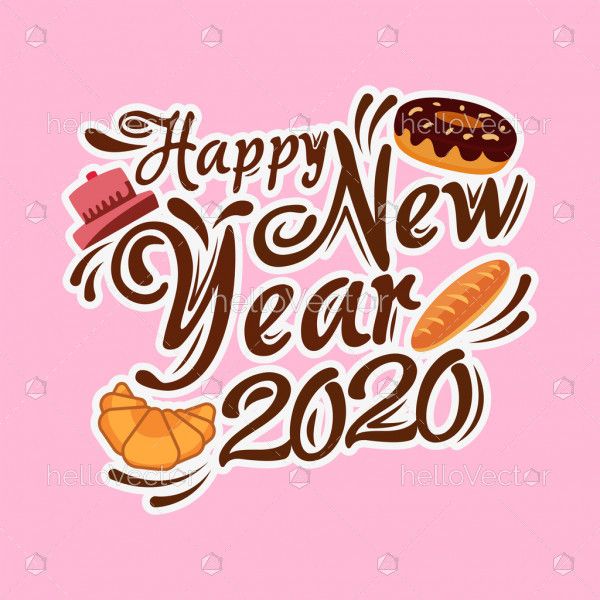 happy new year 2020 sticker