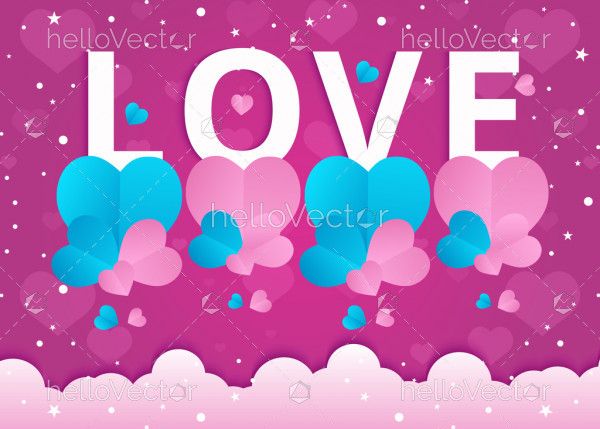 Free love background - Vector illustration