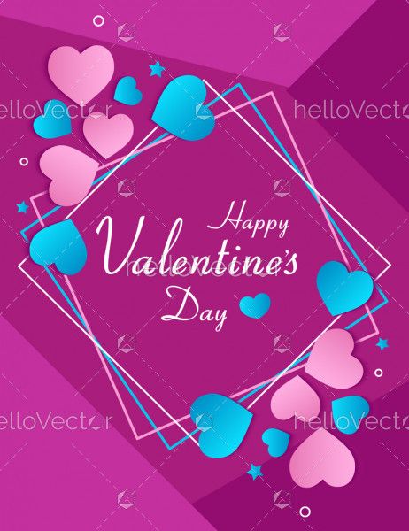 Valentine's day background - Vector illustration