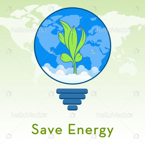 Save energy concept vector graphic