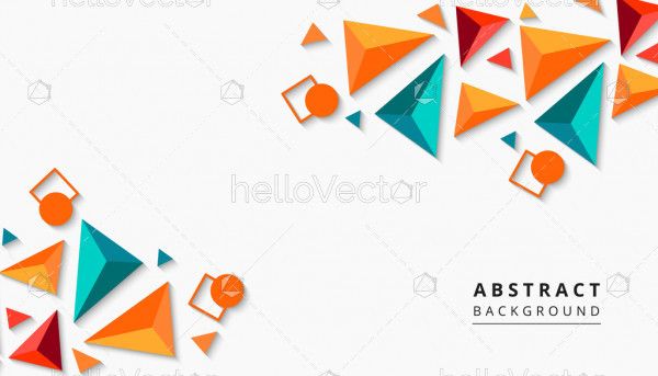 Colorful Triangle Background - Vector Illustration