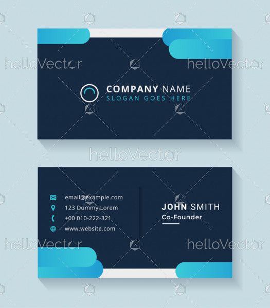 Corporate business card template - Vector Illustration