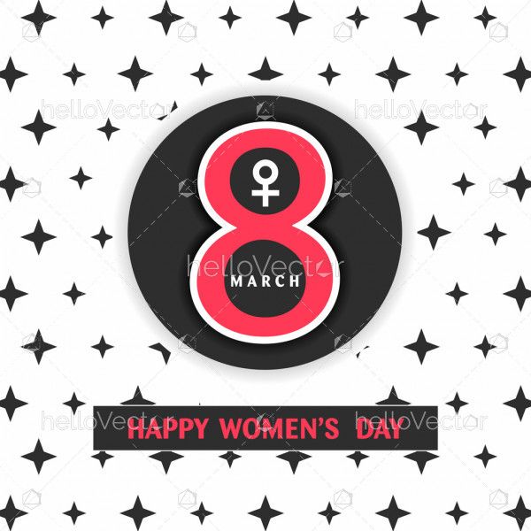 March 8, Happy women's day background - Vector Illustration