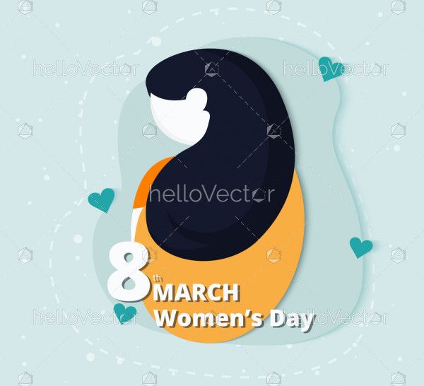 Happy women's day graphic - Vector Illustration