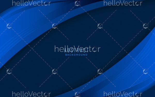 Trendy abstract blue wavy banner template