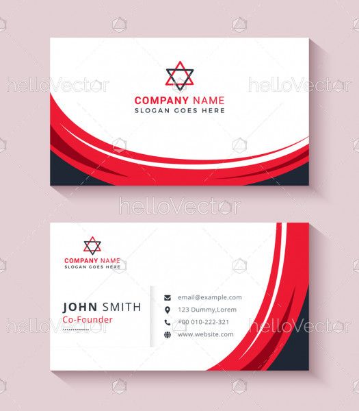 Corporate business card template design - Vector Illustration