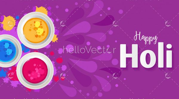 Holi festival background with abstract colorful gulal powder