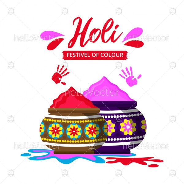 Holi celebration design - Vector Illustration