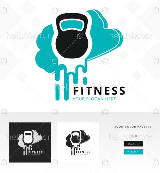 Fitness logo template - Vector Illustration