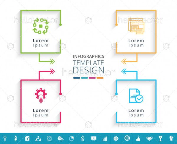 Marketing Infographic Template Design - Vector Illustration