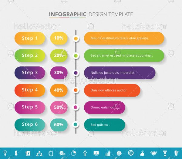 Timeline infographic template design - Vector Illustration