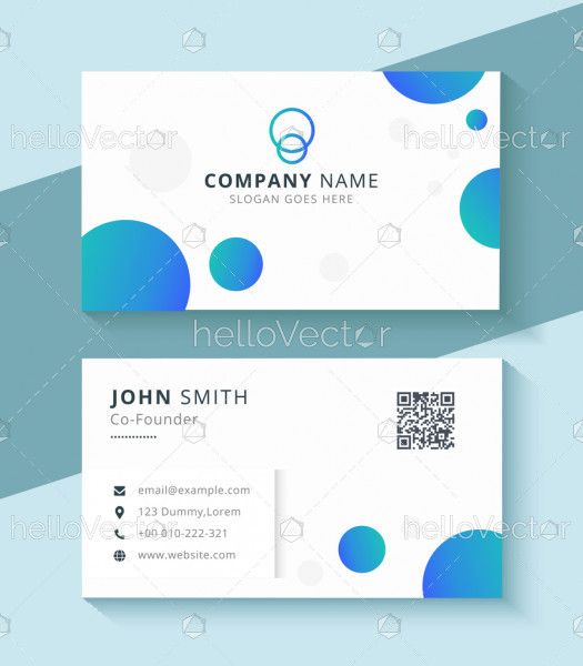Business card template design - Vector Illustration