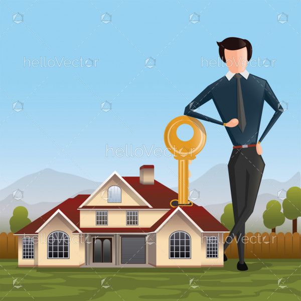 Real Estate concept vector background