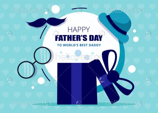 Happy fathers day greeting card template