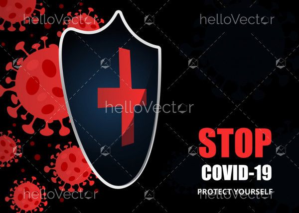 Stop Covid-19, Coronavirus Outbreak Illustration