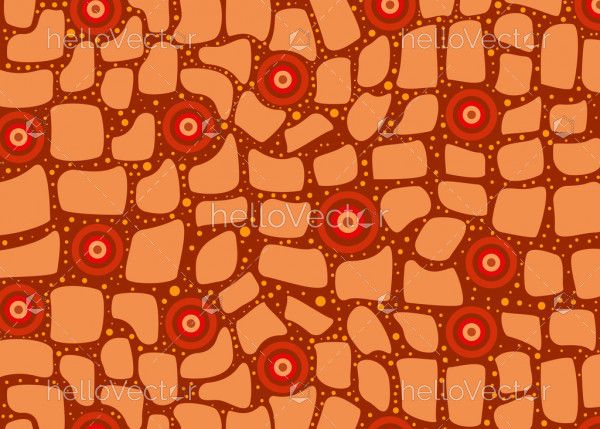 Aboriginal dot art vector background