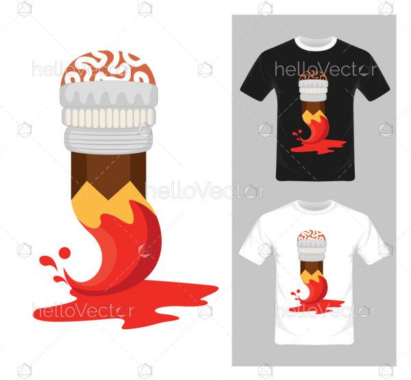 T-shirt graphic design. Art concept vector - illustration 