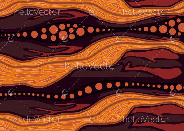 Illustration based on aboriginal style of texture background