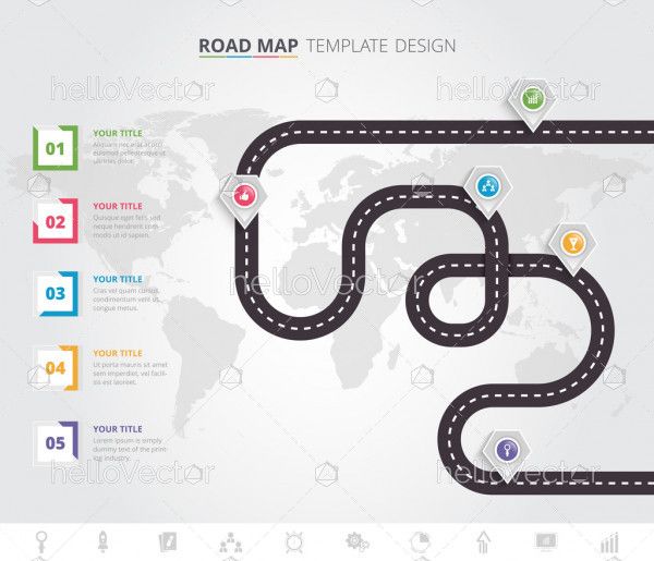 Roadmap infographic template