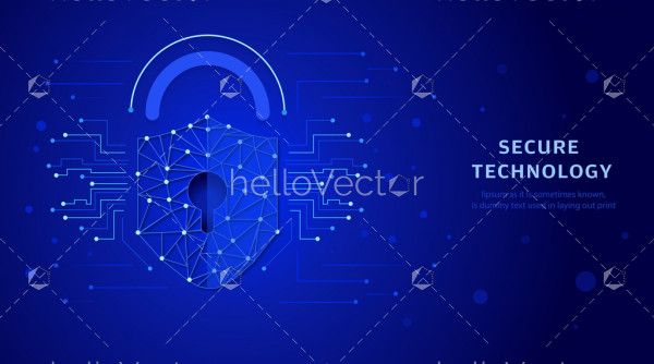 Technology security digital background