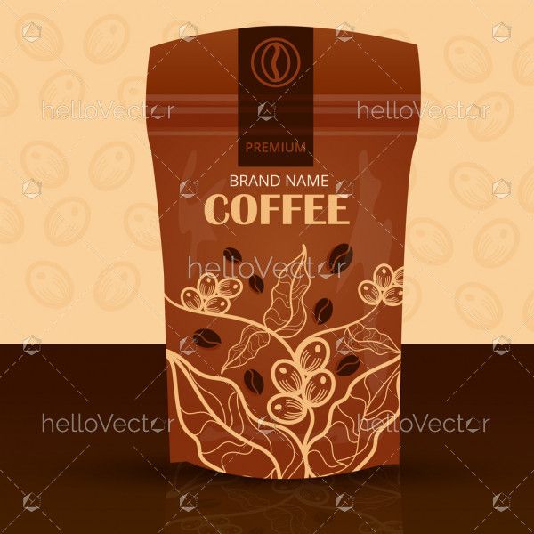 Coffee packaging design template