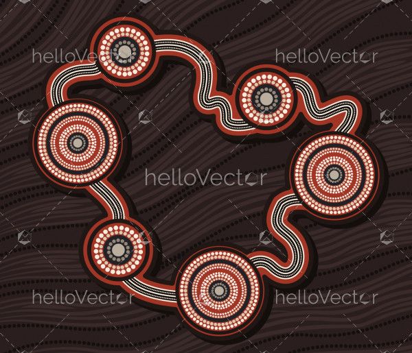 Dot art vector painting. Connection concept