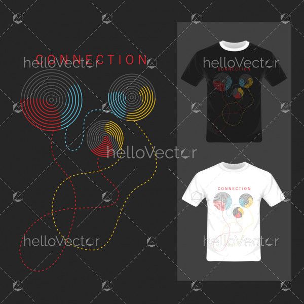 Connection vector illustration - T-shirt graphic design 