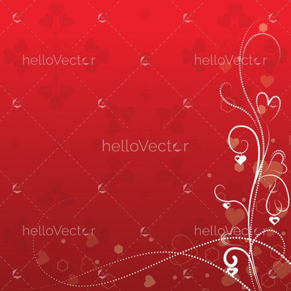 Valentine's day background with hearts - Vector illustration 